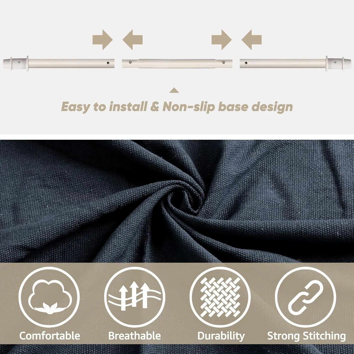 Chihee Hammock Chair Hanging Swing Max 500 Lbs 2 Cushions Included Steel Spreader Bar with Anti-Slip Grooves Portable Hanging Chair Side Pocket Large Macrame Bohemian Chair Indoor Outdoor