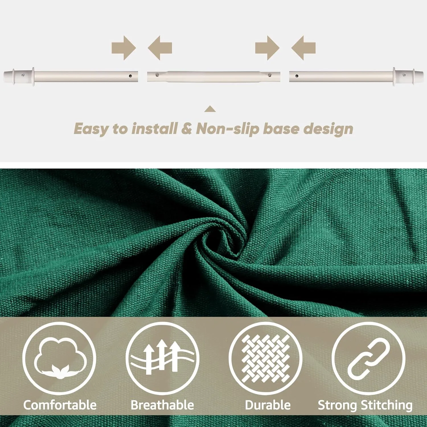 Chihee Hammock Chair Hanging Swing Max 500 Lbs 2 Cushions Included Steel Spreader Bar with Anti-Slip Grooves Portable Hanging Chair Side Pocket Large Macrame Bohemian Chair Indoor Outdoor