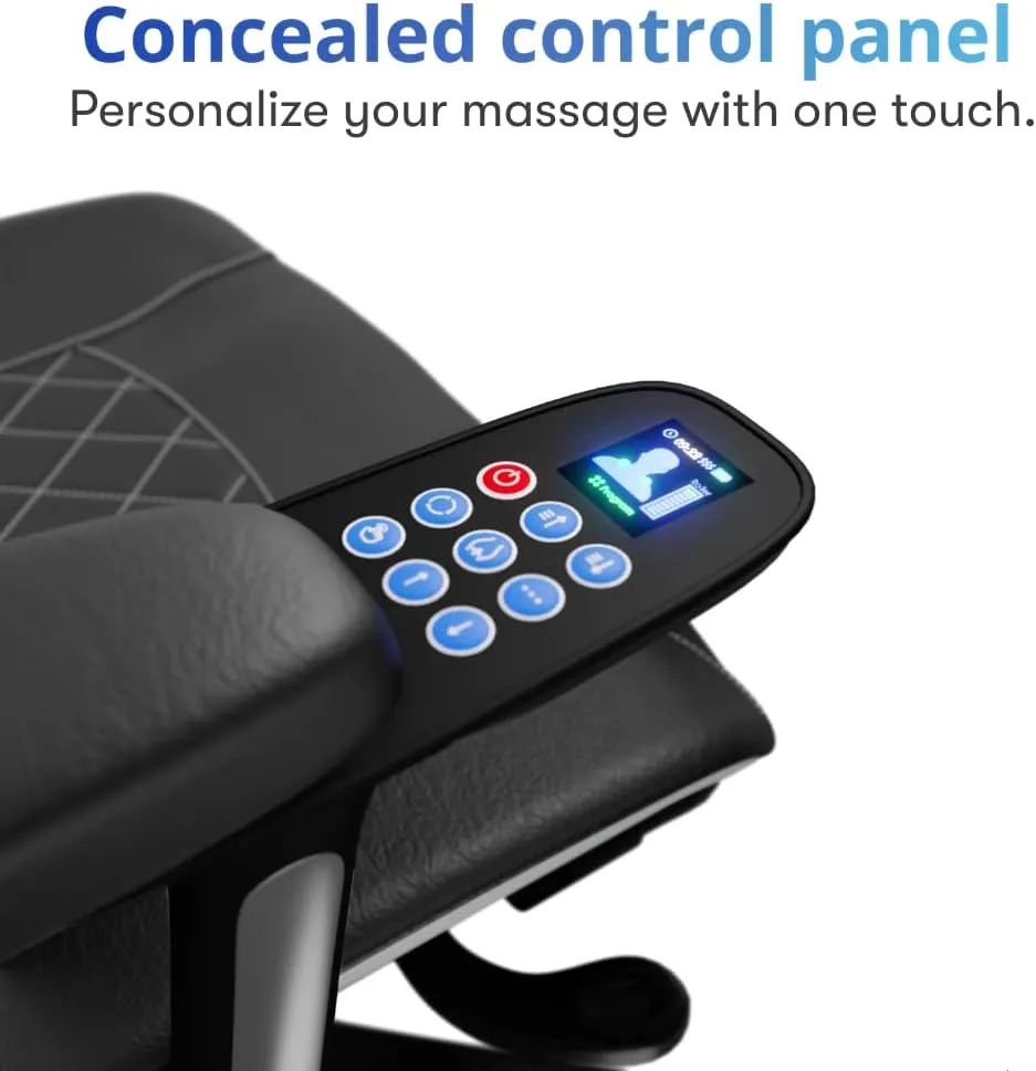 Chill Chair – Deep Tissue Massage Office Chair – Elegant and Timeless Black Office Chair – Reclining Office Chairs to Boost Comfort & Productivity