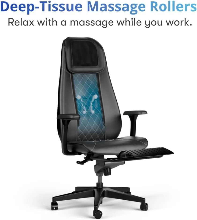 Chill Chair – Deep Tissue Massage Office Chair – Elegant and Timeless Black Office Chair – Reclining Office Chairs to Boost Comfort & Productivity