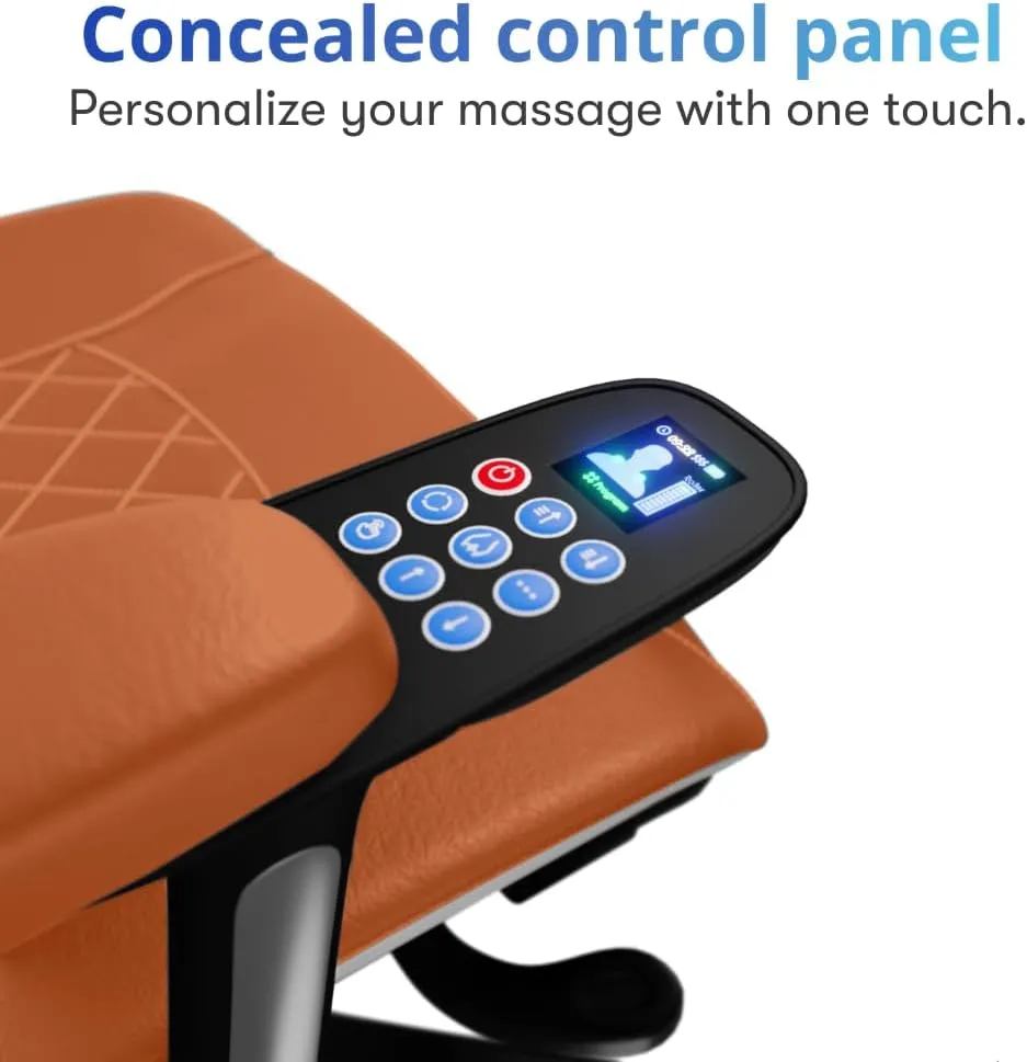 Chill Chair - Deep Tissue Massage Office Chair – Elegant and Timeless Orange Office Chair – Reclining Office Chairs to Boost Comfort & Productivity