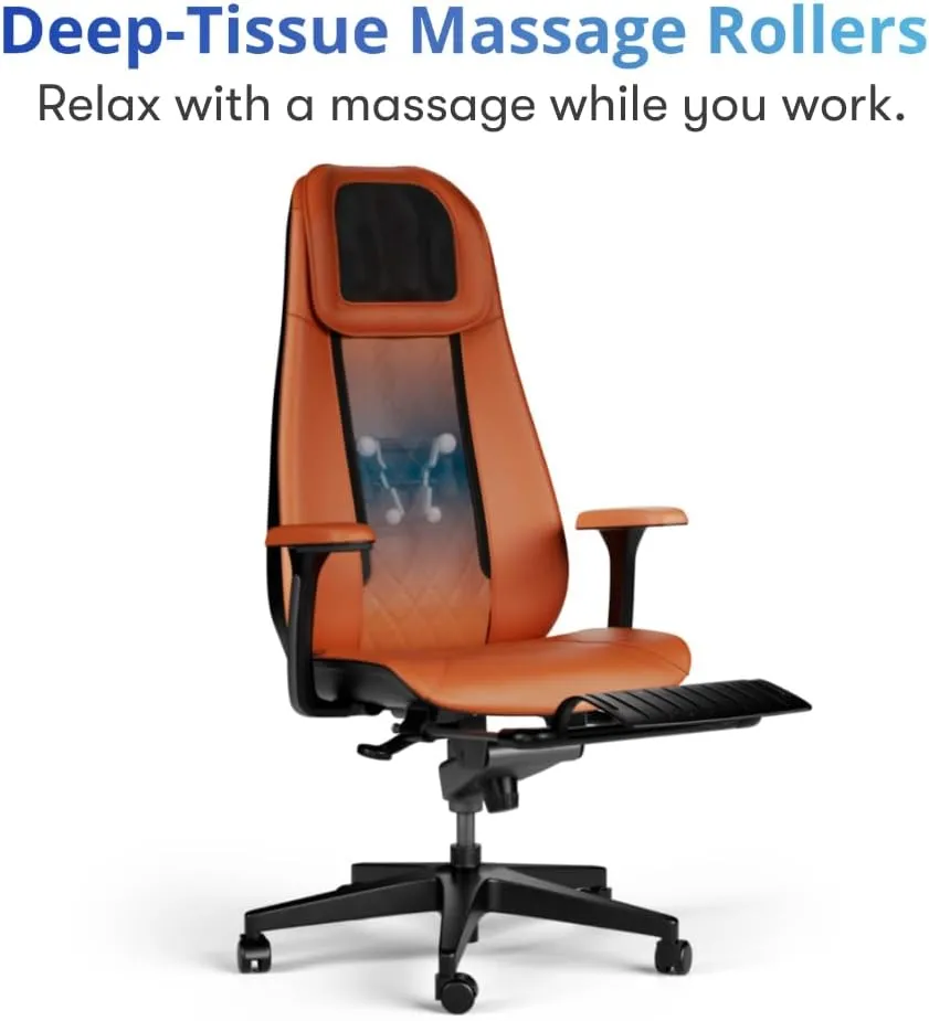 Chill Chair - Deep Tissue Massage Office Chair – Elegant and Timeless Orange Office Chair – Reclining Office Chairs to Boost Comfort & Productivity