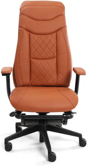 Chill Chair - Deep Tissue Massage Office Chair – Elegant and Timeless Orange Office Chair – Reclining Office Chairs to Boost Comfort & Productivity
