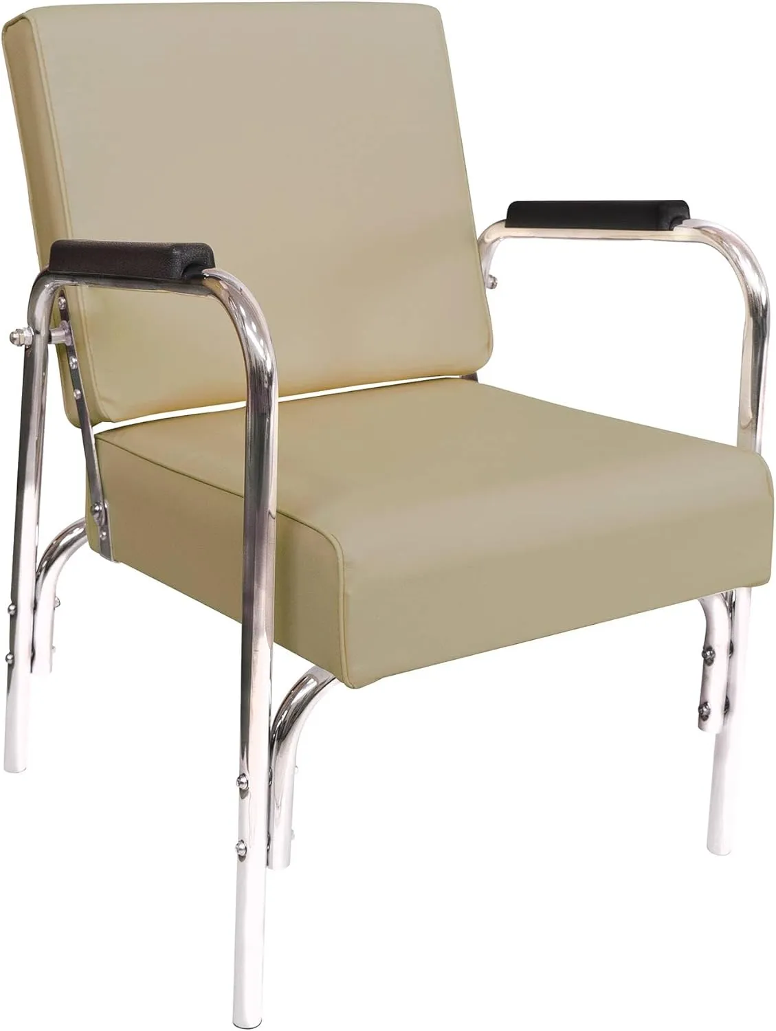 Chromium 'Ella' Professional Auto Recline Shampoo Chair [5028] by PureSana, Premium Vinyl Material, High Density Foam Cushions and Durable Steel Construction.
