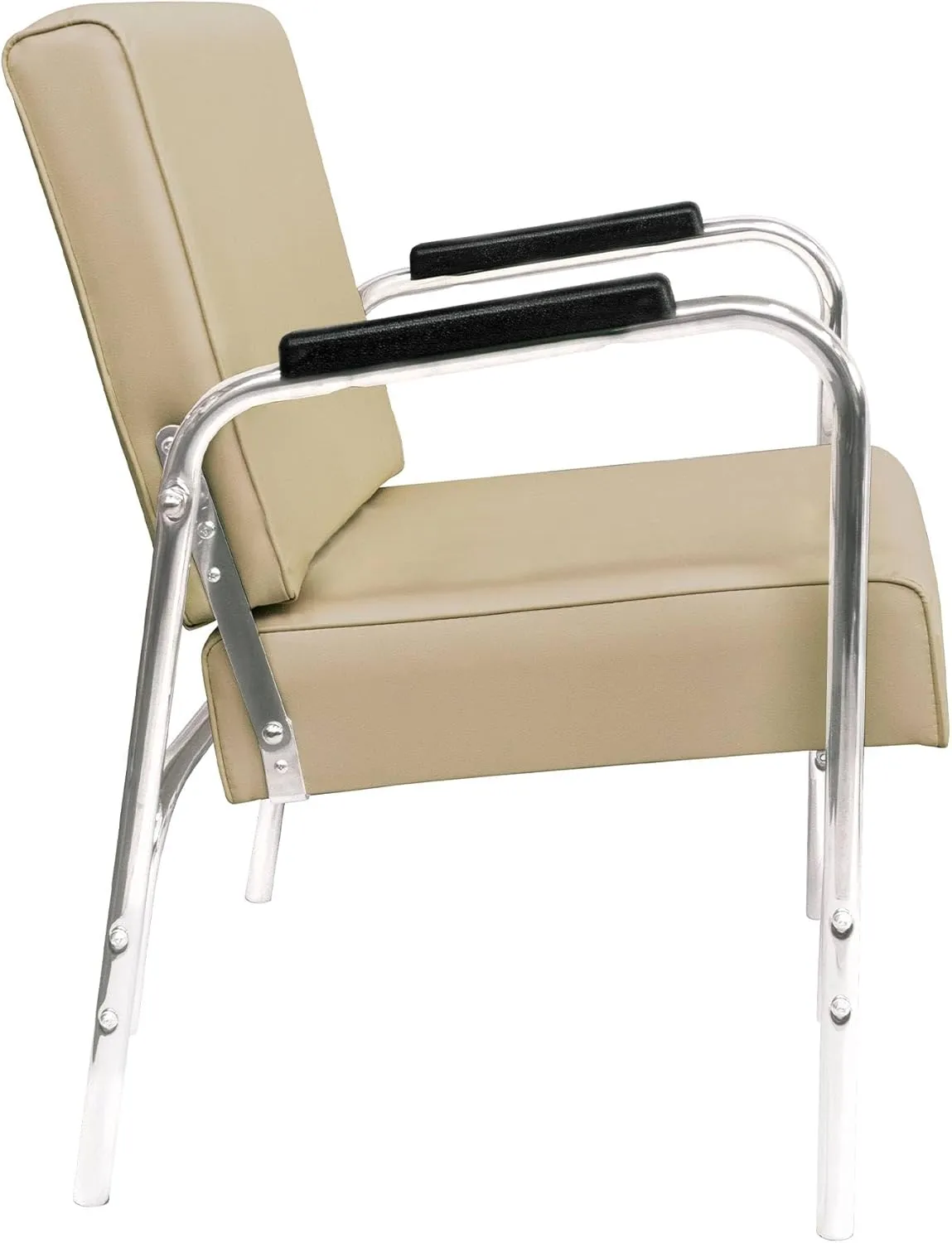 Chromium 'Ella' Professional Auto Recline Shampoo Chair [5028] by PureSana, Premium Vinyl Material, High Density Foam Cushions and Durable Steel Construction.