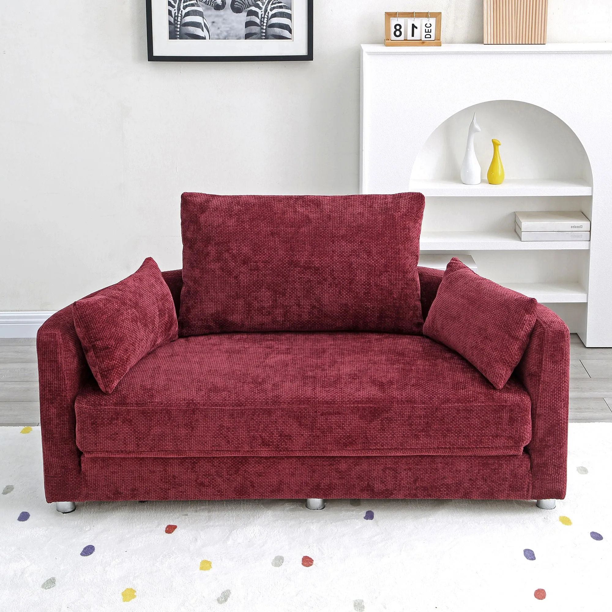 Circular Sustainable Sofa Futon Foldable Sleeping Sofa Sofa Adjustable Reduced cost Sleeper Multi-Functional And Floor Chair Bed, Bed, Sitting