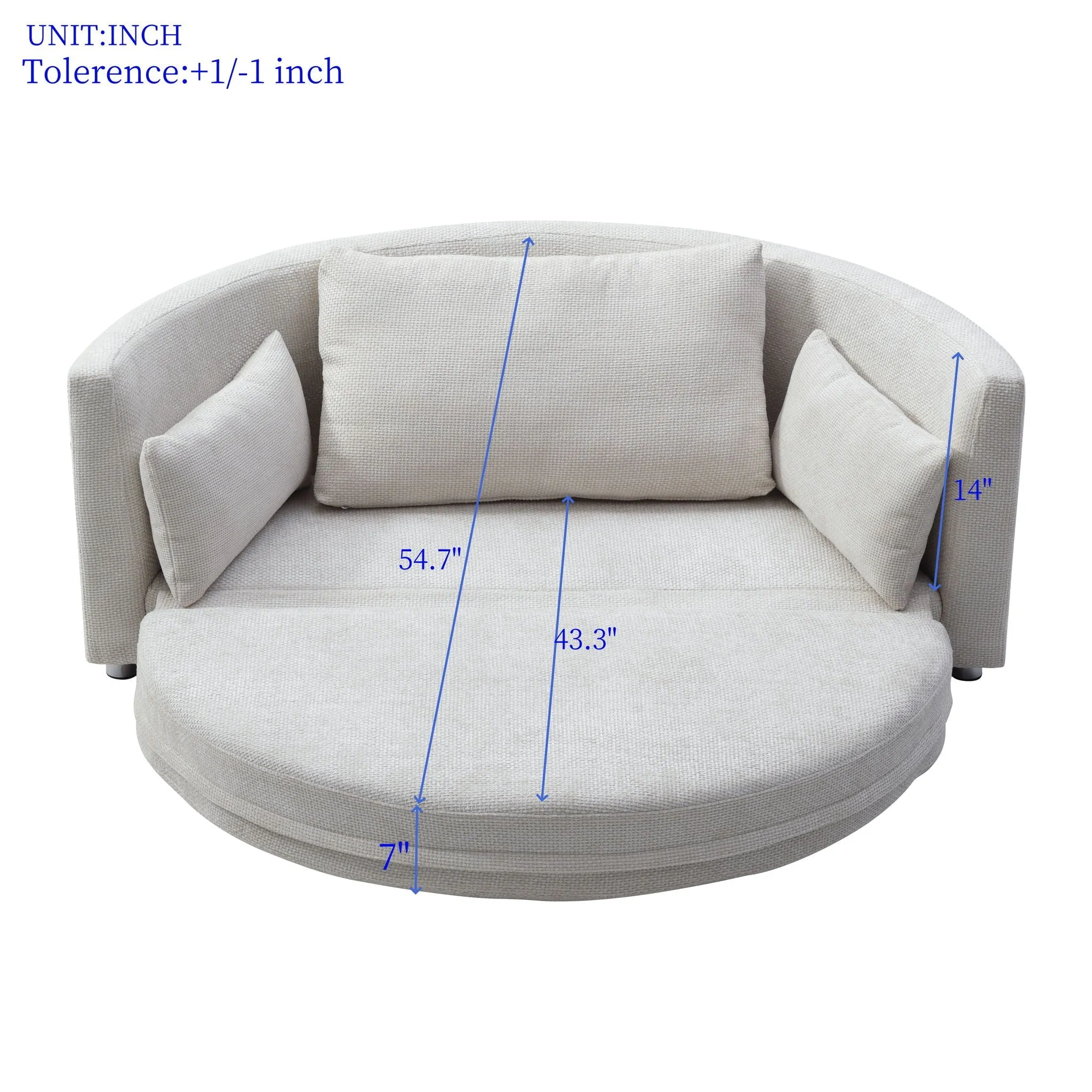 Circular Sustainable Sofa Futon Foldable Sleeping Sofa Sofa Adjustable Reduced cost Sleeper Multi-Functional And Floor Chair Bed, Bed, Sitting