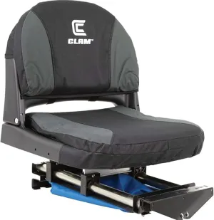 CLAM Outdoors Deluxe Seat Assembly – Compatible with Legend, Yukon, Voyager, Jason Thermal X, X200 & X300 Shelters – Includes Pre-Assembled Padded Seat with Cover – Ice Fishing Accessory