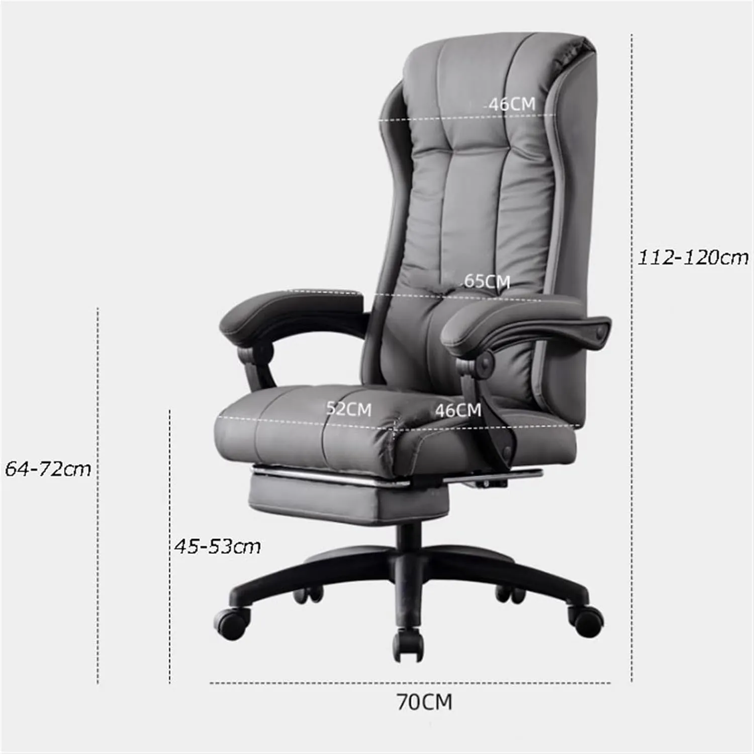 Classic Home Computer Chair Comfortable Reclining Office Chair Ergonomic Chair Gaming High Back Chair Desk Task Chair(Black)