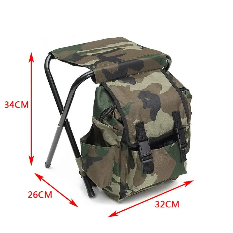 Clean-lined with Foldable Camouflage Outdoor Backpack – Stool Bag Built-in Discounted delivery Multi-Functional Camping Chair