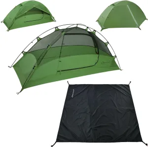 Clostnature Crux 1-Person Tent for Backpacking - 7'3'' x 2'8''x 3' Ultralight Waterproof Camping Tent with Matching Tent Footprint, One Person Easy Setup Tent with Camping Tarp for Outdoor, Hiking