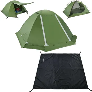 Clostnature Libra 4-Season Backpacking Tent - 7'3'' x 4'11'' x 3'10'' Lightweight Tent with Matching Waterproof Tent Footprint, 2 Person Waterproof Tent with Camping Tarp for Outdoor, Hiking