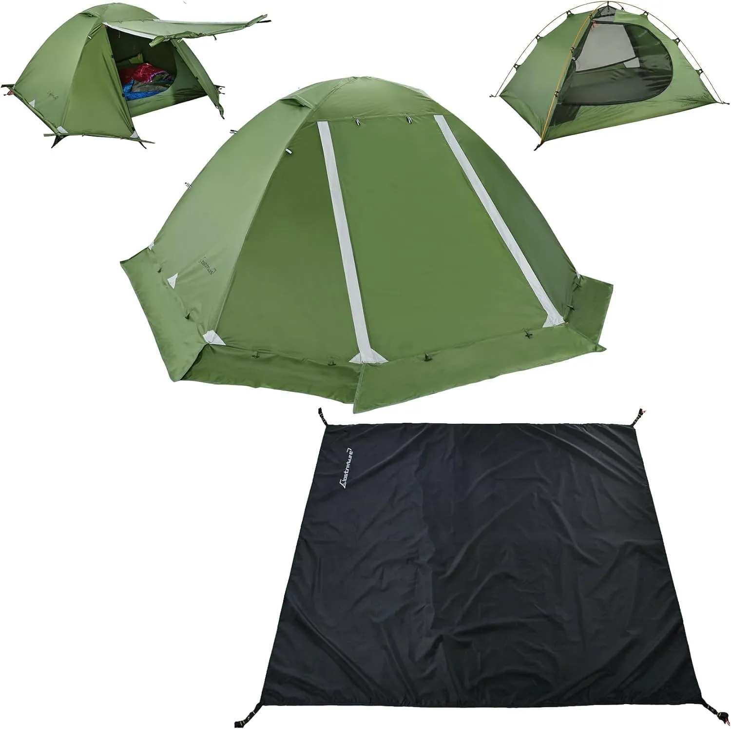 Clostnature Libra 4-Season Backpacking Tent - 7'3'' x 4'11'' x 3'10'' Lightweight Tent with Matching Waterproof Tent Footprint, 2 Person Waterproof Tent with Camping Tarp for Outdoor, Hiking