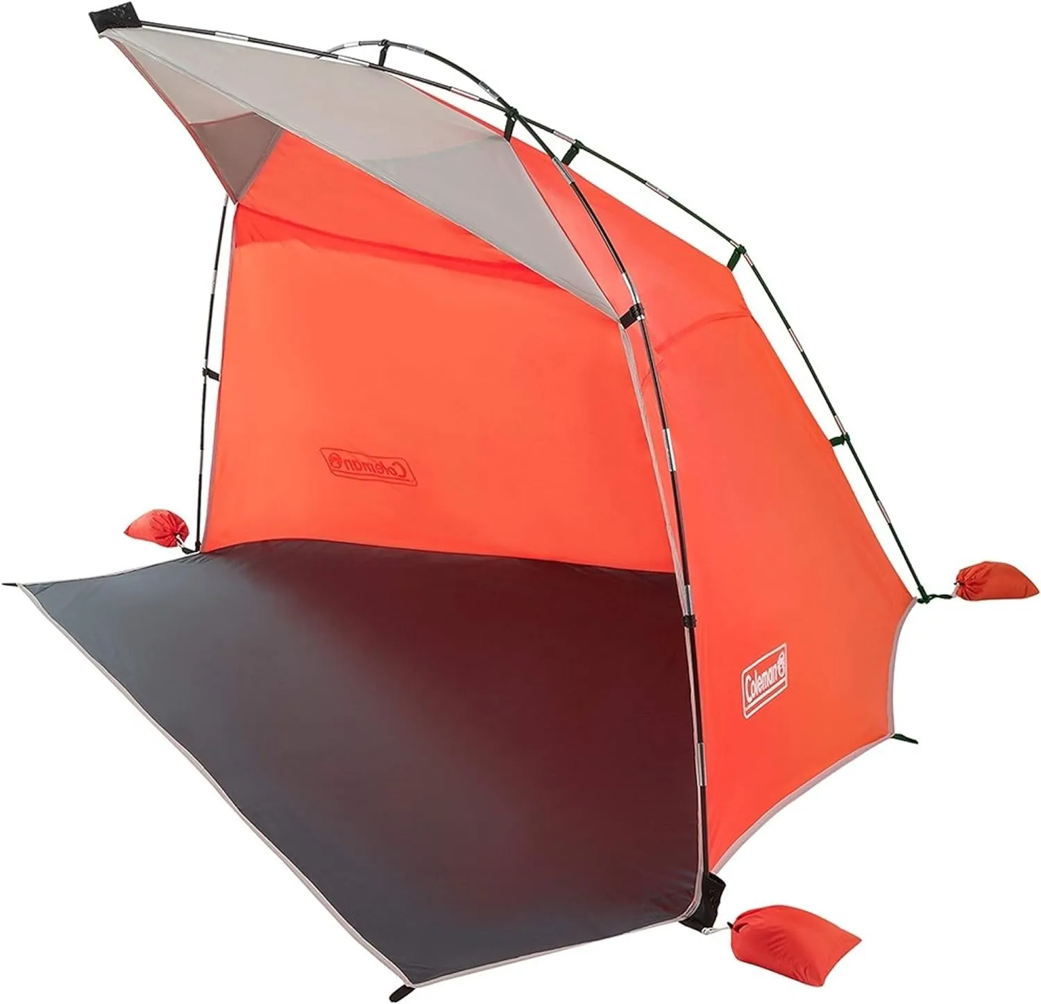 Coleman Skyshade Large Portable Sun Shelter, Easy Setup with Pre-Attached Poles, Beach Canopy Provides Cover from Sand & Sun