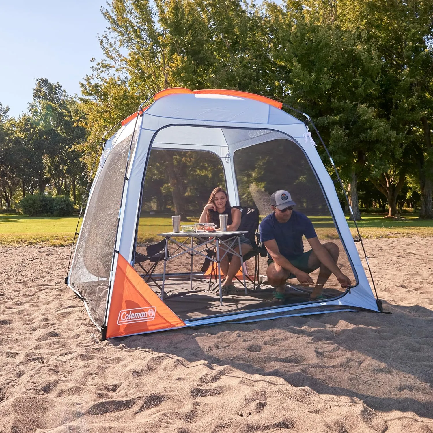 Coleman Skyshade Screened Shelter with Easy Setup, Lightweight Picnic Screen Room for Bug-Free Lounging, Made of PFAS-Free Materials