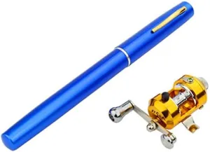 Collapsible Fishing Pole Pen - Rod & Reel Combo - 3 Colors