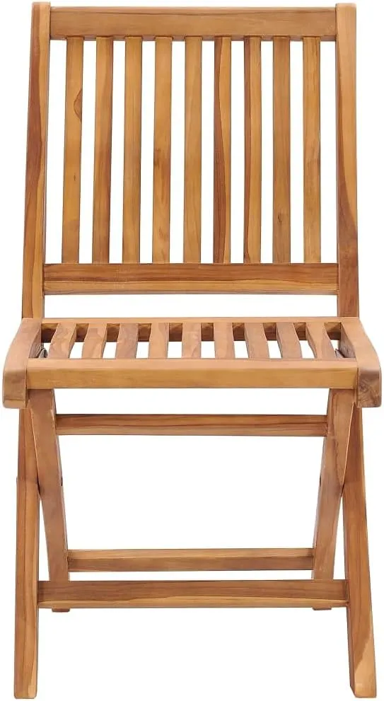 Comfortable Chair Camping Chairs Patio Chairs Kitchen Chairs - Folding Patio Chairs with Cushions 4 pcs Solid Teak Wood for Outside Terrace Beaches Campsites