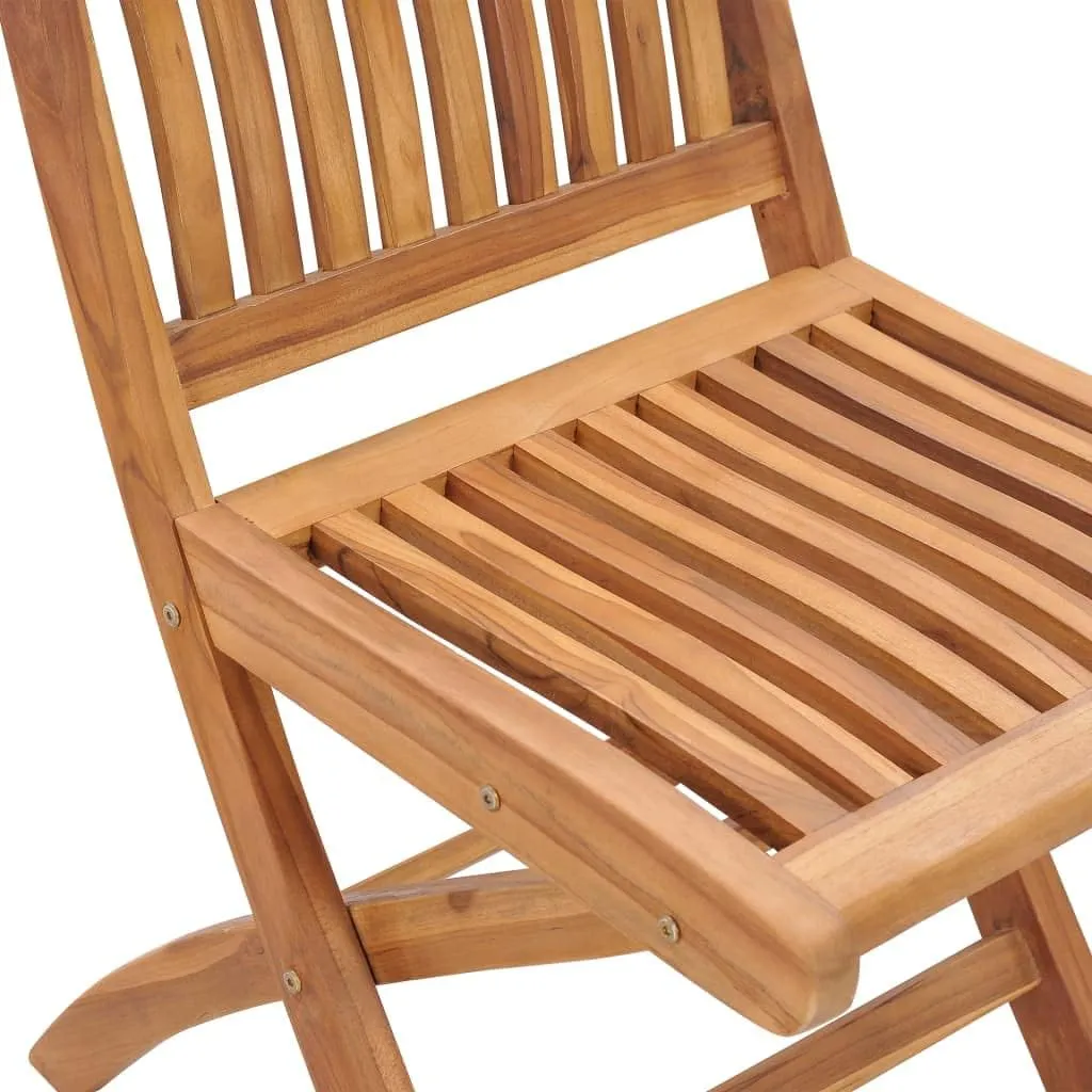 Comfortable Chair Camping Chairs Patio Chairs Kitchen Chairs - Folding Patio Chairs with Cushions 4 pcs Solid Teak Wood for Outside Terrace Beaches Campsites