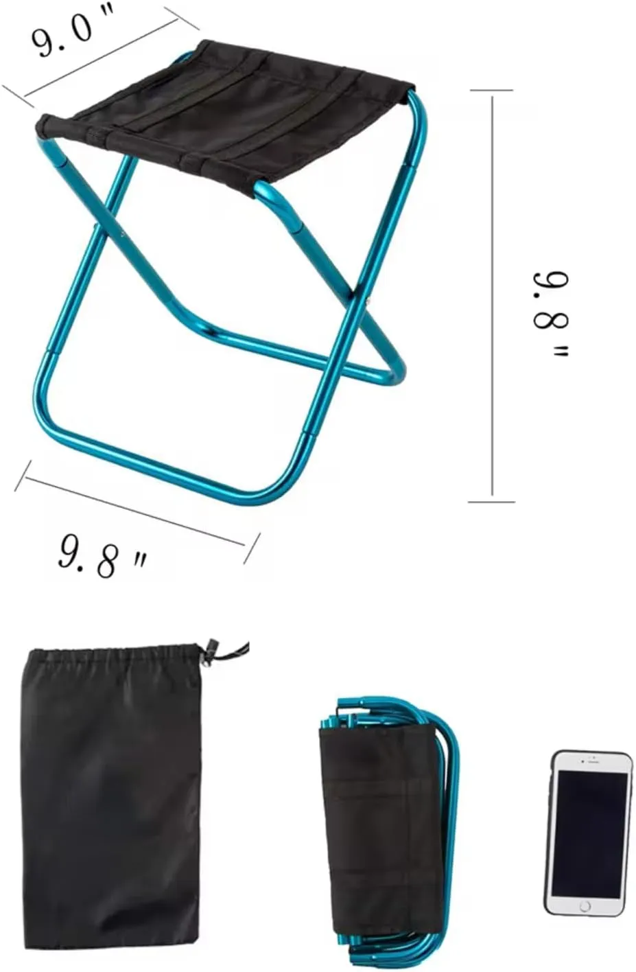 Compact Camp Stool Folding Ultralight Portable Mini Chair for Camping Fishing Hiking Gardening Beach Outdoor Chair