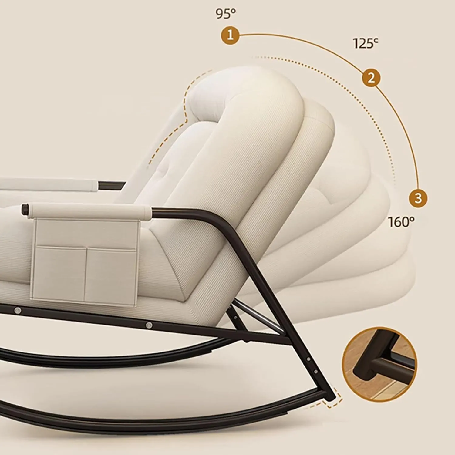 Cozy Lazy Sofa for Relaxation - Adjustable Lounge Chair for Sleeping and Napping on Balcony, Ideal for Home Use and Midday Breaks for Adults A