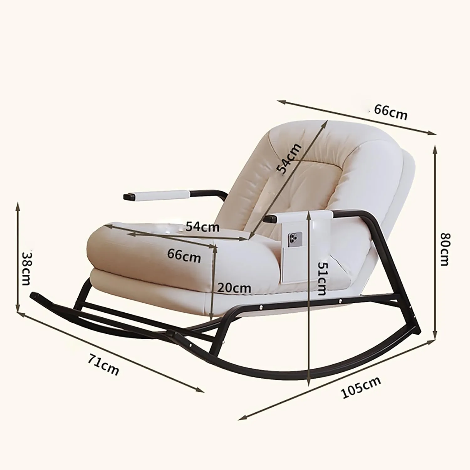Cozy Lazy Sofa for Relaxation - Adjustable Lounge Chair for Sleeping and Napping on Balcony, Ideal for Home Use and Midday Breaks for Adults A