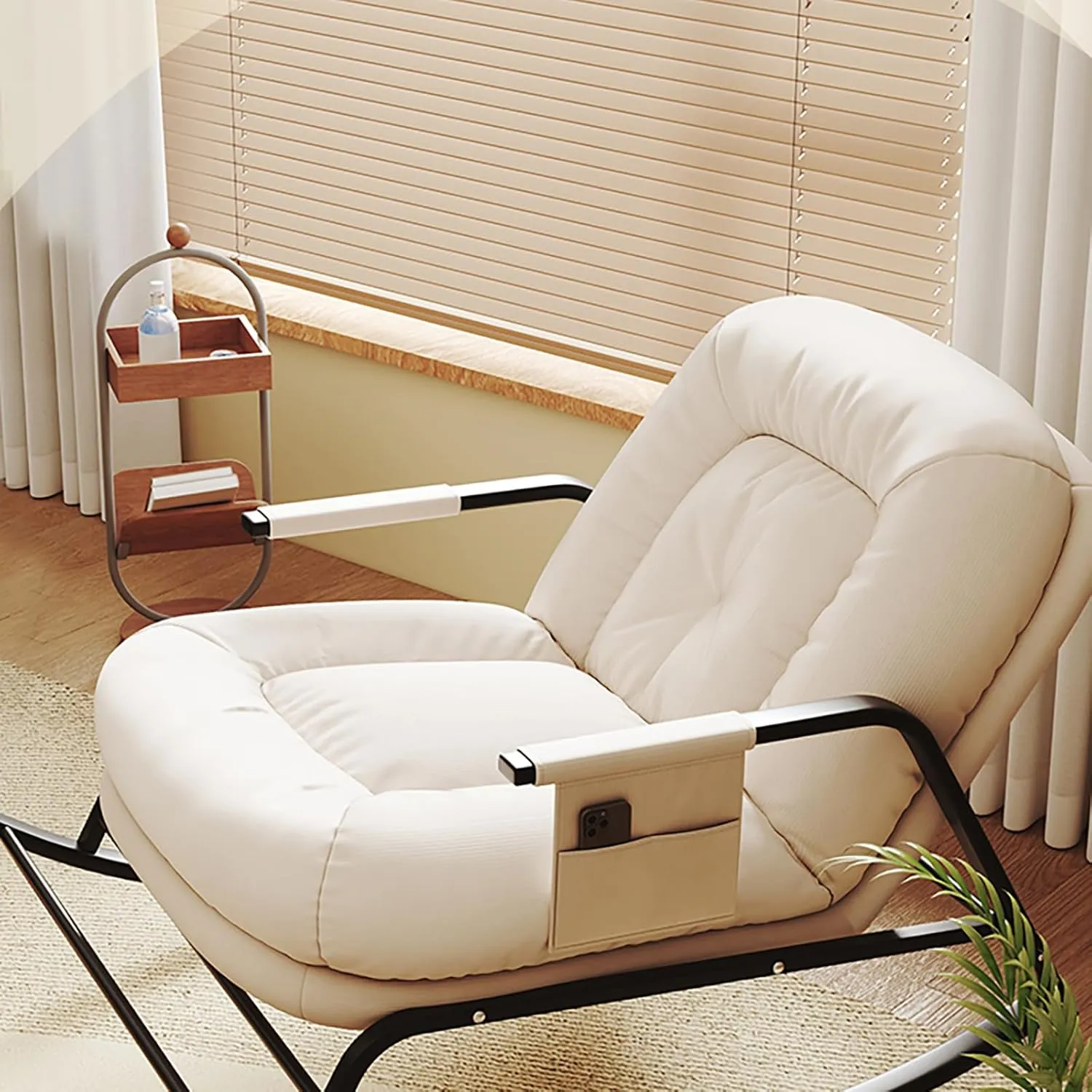 Cozy Lazy Sofa for Relaxation - Adjustable Lounge Chair for Sleeping and Napping on Balcony, Ideal for Home Use and Midday Breaks for Adults A