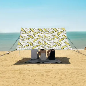 Creative Banana Cartoon Beach Camping Tent Sun Shelter for Whole Family, Beach Shade Canopy with UPF50  UV Protection,Easy Set Up and Carry,Outdoor Shade for Trips, Fishing, Backyard Fun Picnic