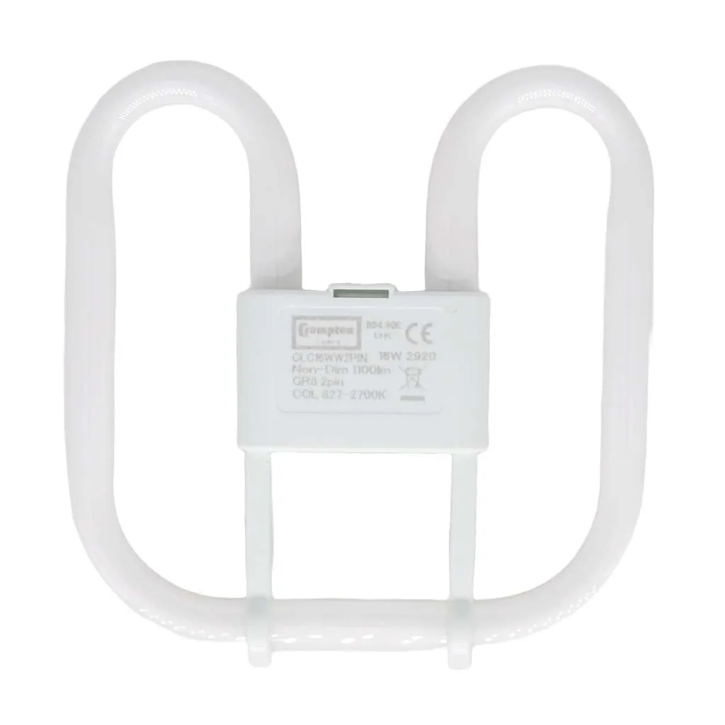Crompton 2D Butterfly Fluorescent Tube GR8 16W/827 2Pins CLC16WW2PIN