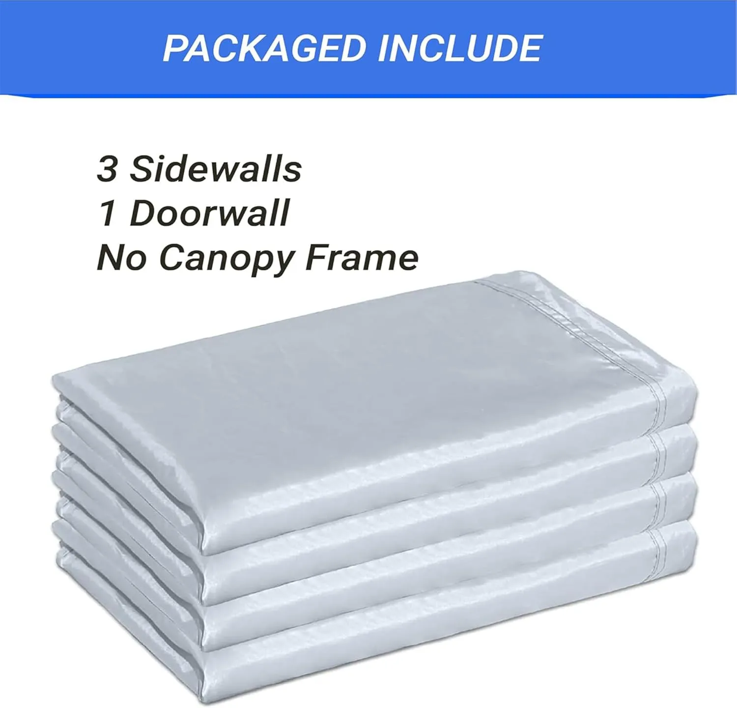 CROWN SHADES 10x20 Canopy Sidewalls (4pck) - Replacement Walls for 10x20 Gazebo, Event Shelter Accessories - White