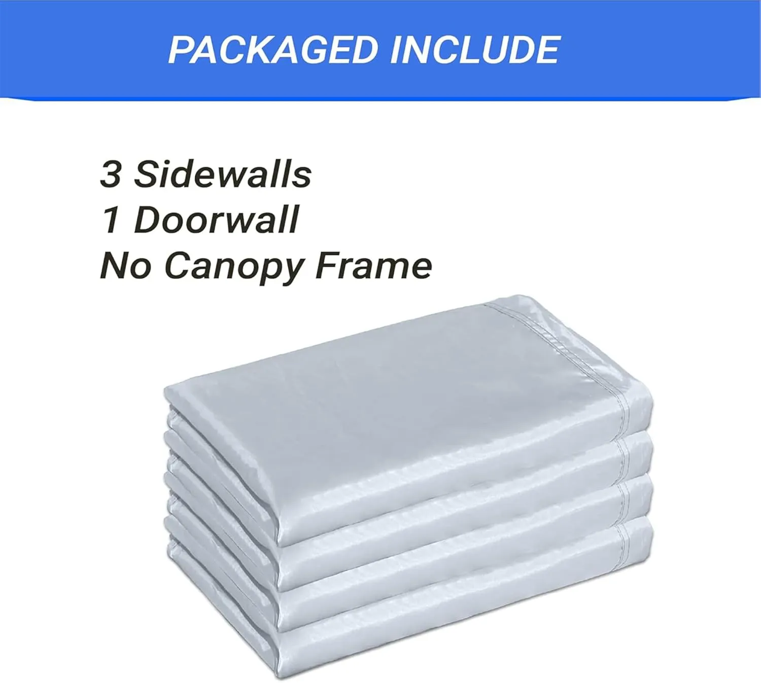 CROWN SHADES 8x8 Canopy Sidewalls (4pck) - Replacement Walls for 8x8 Gazebo, Event Shelter Accessories - White