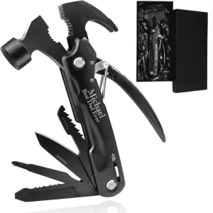 Custom Gifts For Men, Hammer Multi Tool 12 In 1, Camping Gear Survival Gadgets, Dad, Husband, Boyfriend, Grandpa, Grandson, Uncle, Brother, Groomsman, Anniversary Father's Day Birthday Valentines Gift