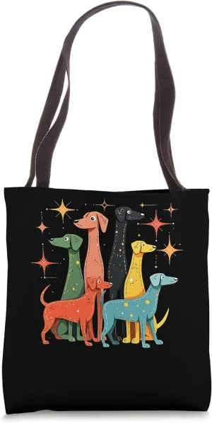 Cute Mid Century Modern Look Dogs 50s 60s Style Vintage Dogs Tote Bag