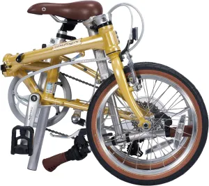 Dahon Boardwalk D7 Folding Bike for Adults, 16" Vintage Bicycles with 7-Speed & V Brake, Lightweight Aluminum Frame, Foldable Commuter Bike for Urban
