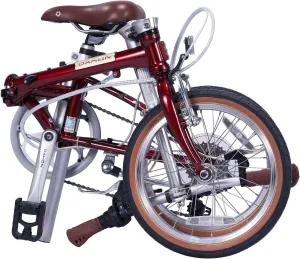 Dahon Boardwalk D7 Folding Bike for Adults, 16" Vintage Bicycles with 7-Speed & V Brake, Lightweight Aluminum Frame, Foldable Commuter Bike for Urban