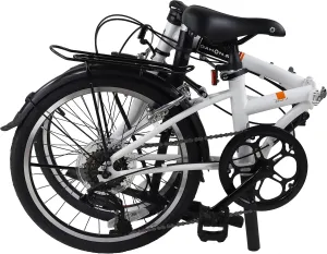 Dahon Dream D6 Bike with 6-Speed Gear System, Compact Rear Derailleur, and 20-Inch Lightweight Aluminum Rims (White)