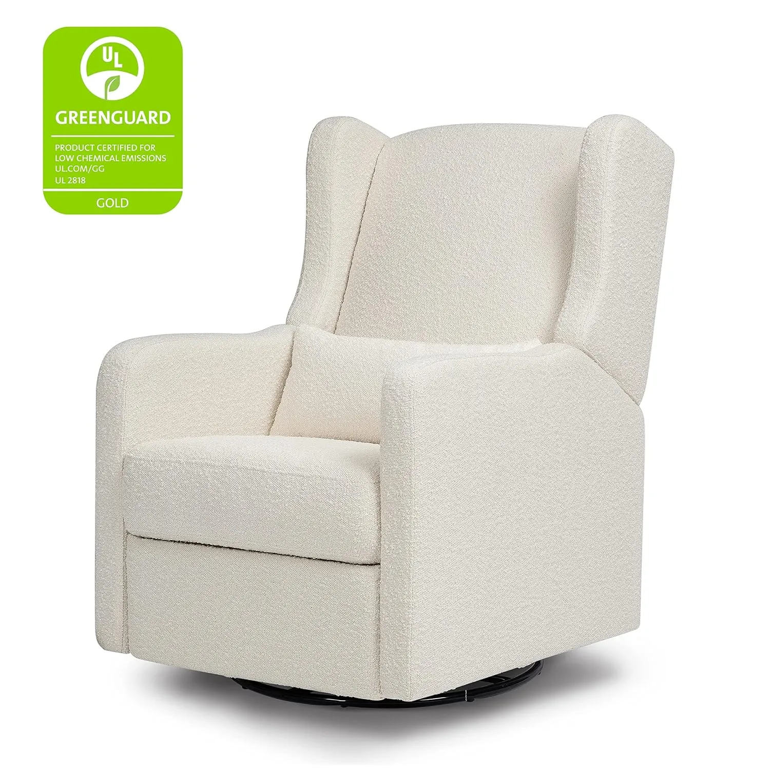 DaVinci Carter’s Arlo 270° Swivel Rocker Recliner Chair - GREENGUARD Gold, FSC & Certi-PUR US Certified - Ultra Comfy Nursery Glider Recliner - Glider Rocking Chair for Nursery and Living Room, Ivory