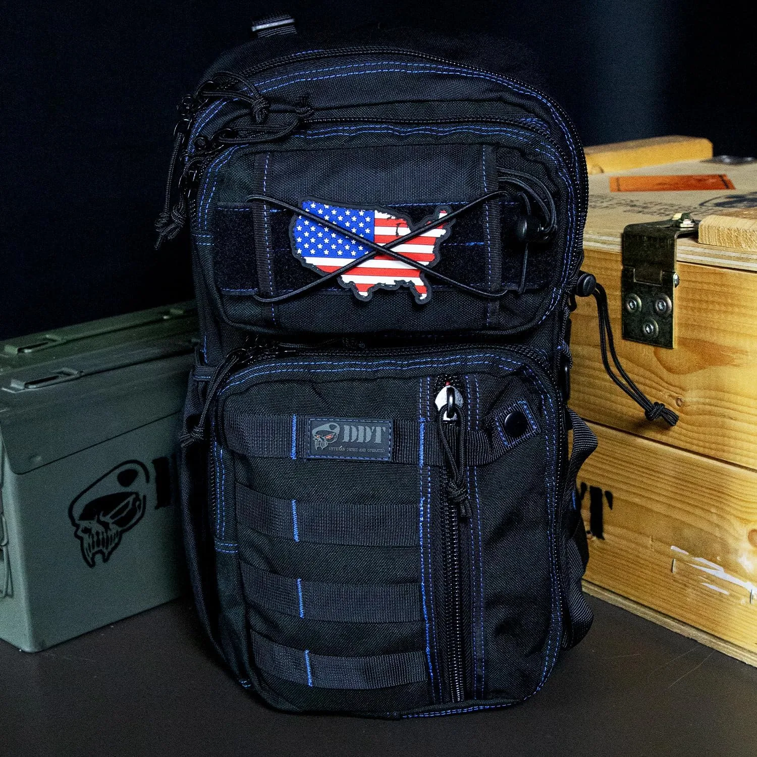 DDT Death Dealer Tactical Assassin Sling EDC Bag (Blueline)