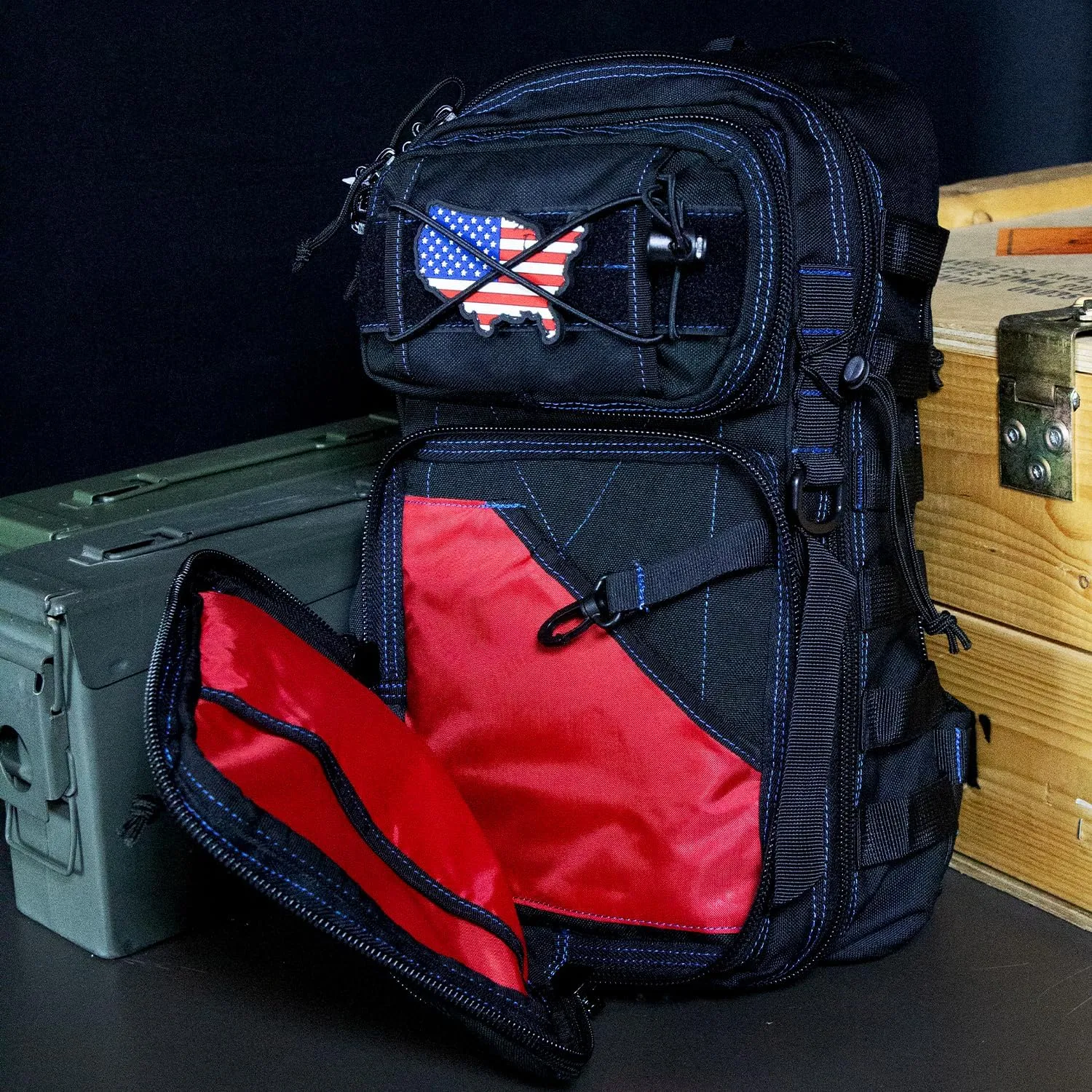 DDT Death Dealer Tactical Assassin Sling EDC Bag (Blueline)