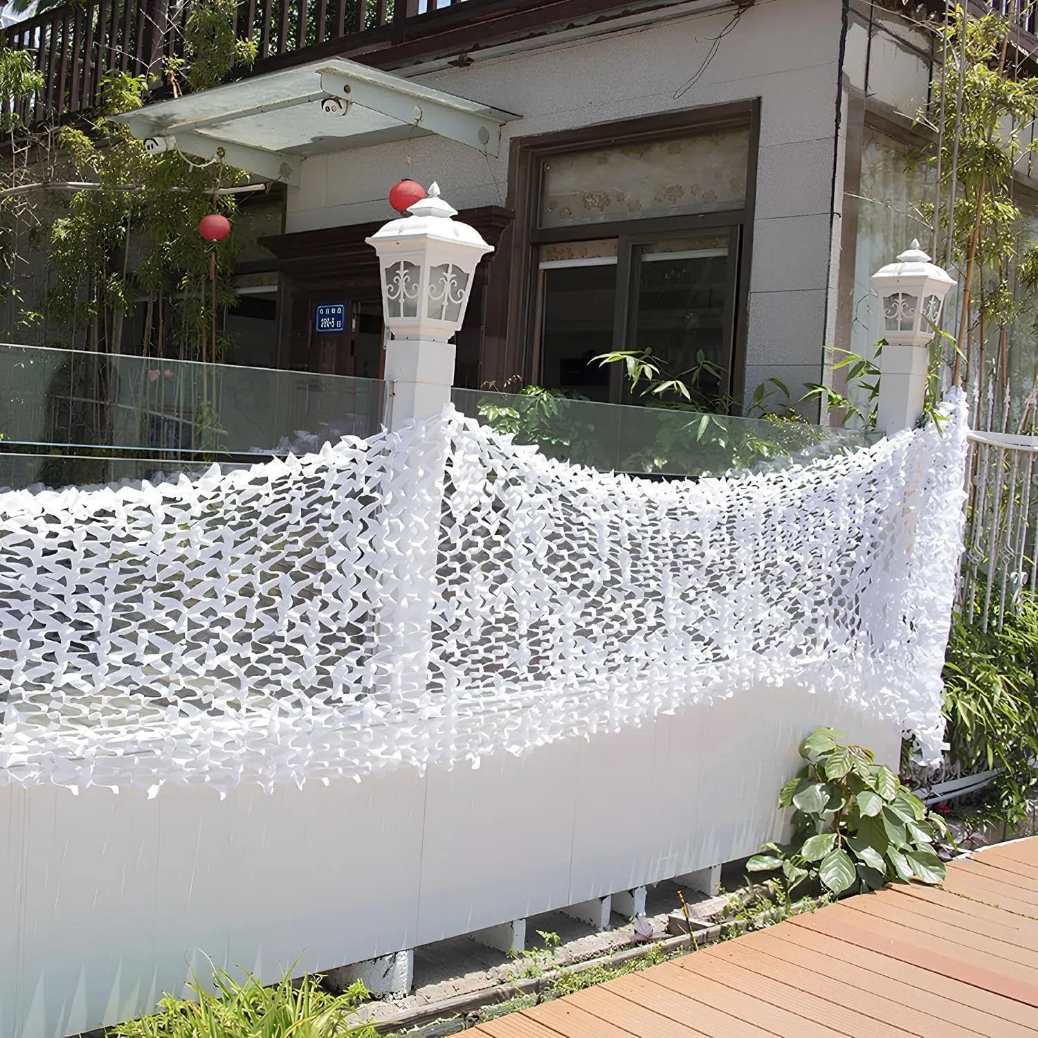 Decorative Camouflage Net UV Block Shade Netting Net, Camo Netting For Hunting Blind Sunshade Camping Watching Hide Airsoft Shooting Military Theme Party Decorations Privacy Fence Screen(3*7.0m/9.8*23