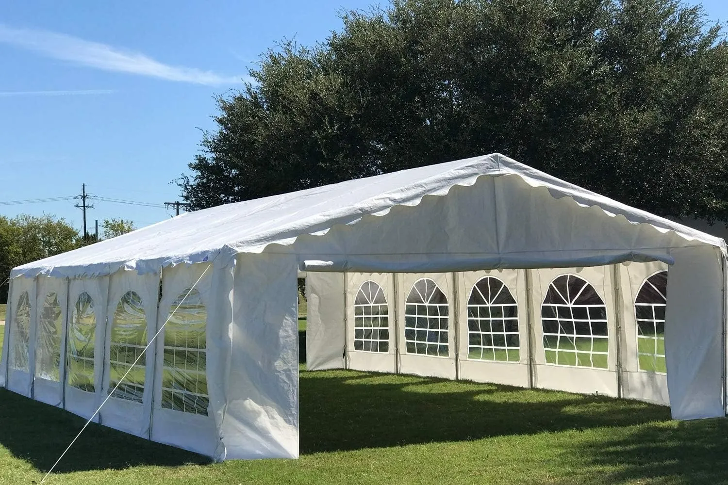 DELTA 32'x20' Budget PE Party Tent, Wedding Tent, Outdoor Event Canopy, Carpas para Fiestas with Waterproof Top