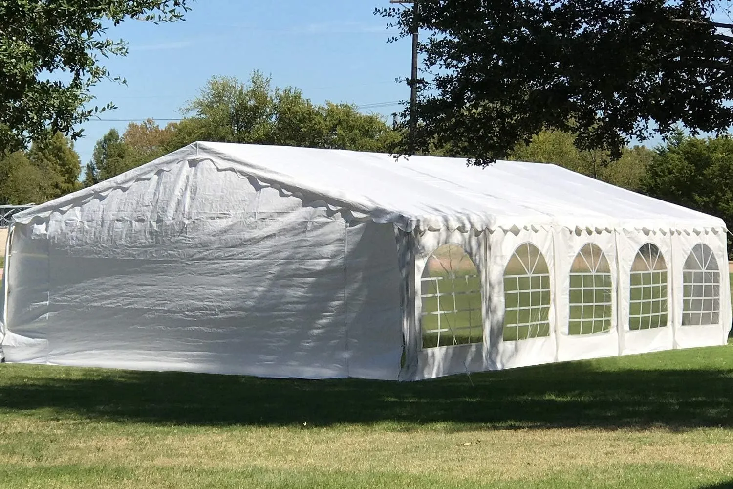DELTA 32'x20' Budget PE Party Tent, Wedding Tent, Outdoor Event Canopy, Carpas para Fiestas with Waterproof Top