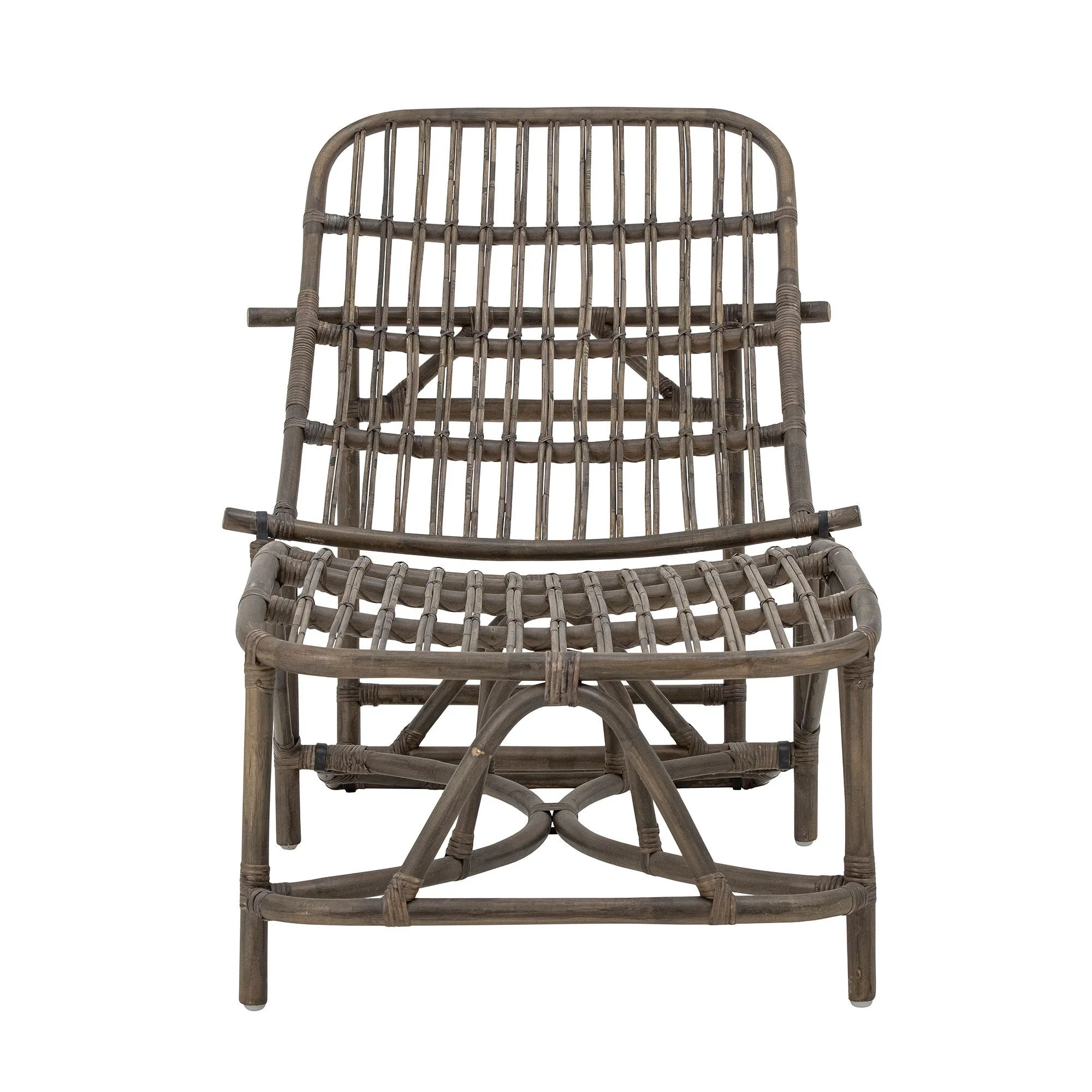 Dione Deck Chair, Brown, Rattan
