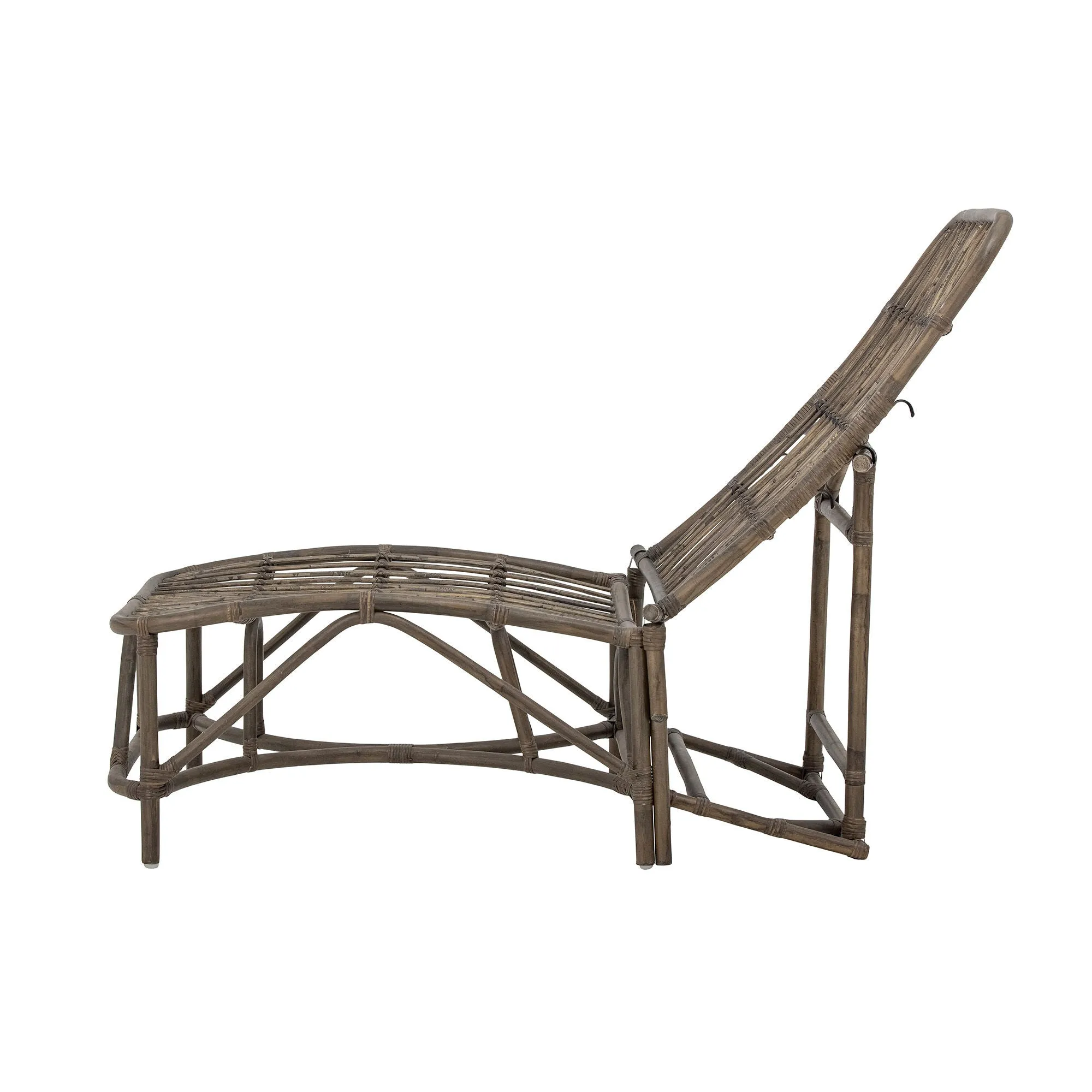 Dione Deck Chair, Brown, Rattan