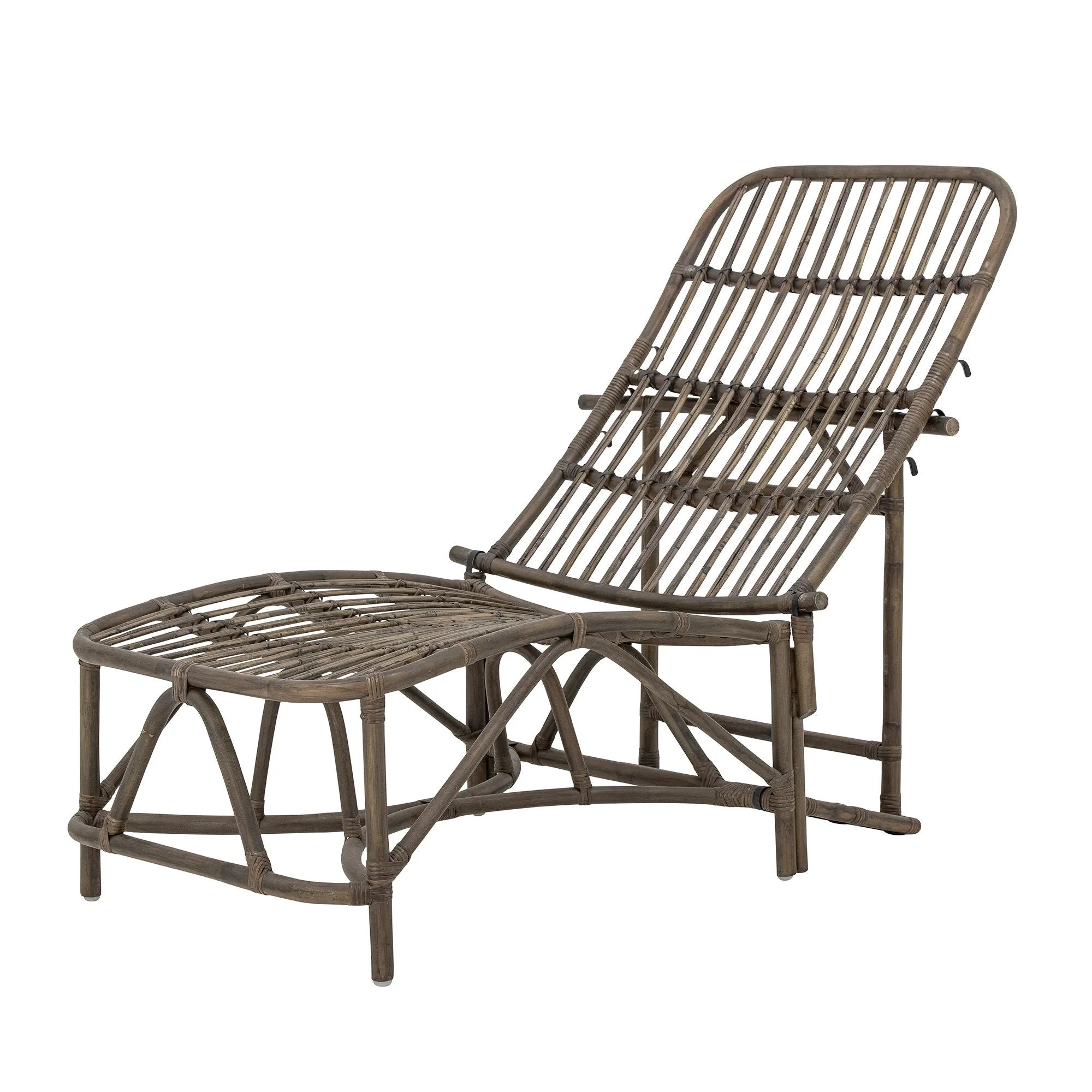 Dione Deck Chair, Brown, Rattan