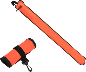 Diving Buoy, Diving Surface Marker Buoy Nylon Diving Inflatable Buoy Safety Signal Tube Reflective Scuba Buoy with Mouth Valve
