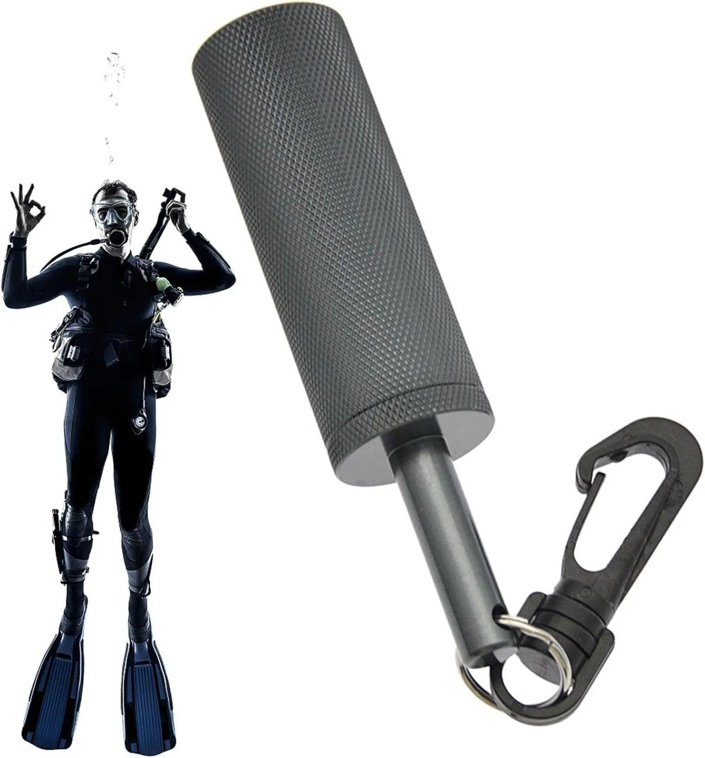 Diving Pointer - Scuba Rattle Stick | Clip Aluminum Alloy Underwater Shaker | Underwater Diving Stick | Noise Maker Signal Bell Diving Stick Underwater Communication Device for Diving Scuba