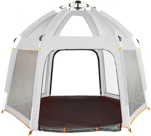 Dome Tent, Pop Up Tents for 3 to 4 Person Automatic Opening Double Layer Tent, Camping Tents with Porch for Hiking Camping Outdoor,Gray
