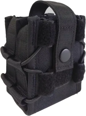Double Handcuff Holster for Duty Belt | Molle Compatible Tactical Pouch with Reinforced Velcro & Safety Button | Durable Nylon Case for Law Enforcement & Security Professionals