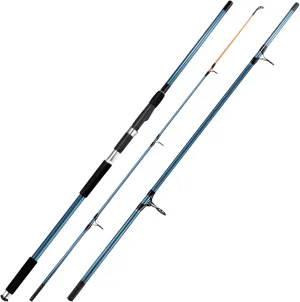 Dr.Fish Spinning Fishing Rod for Surf Fishing, 3 Section Carbon Fiber Stainless Steel Guide EVA Grip Surf Casting Saltwater Fishing Pole Beach Trolling
