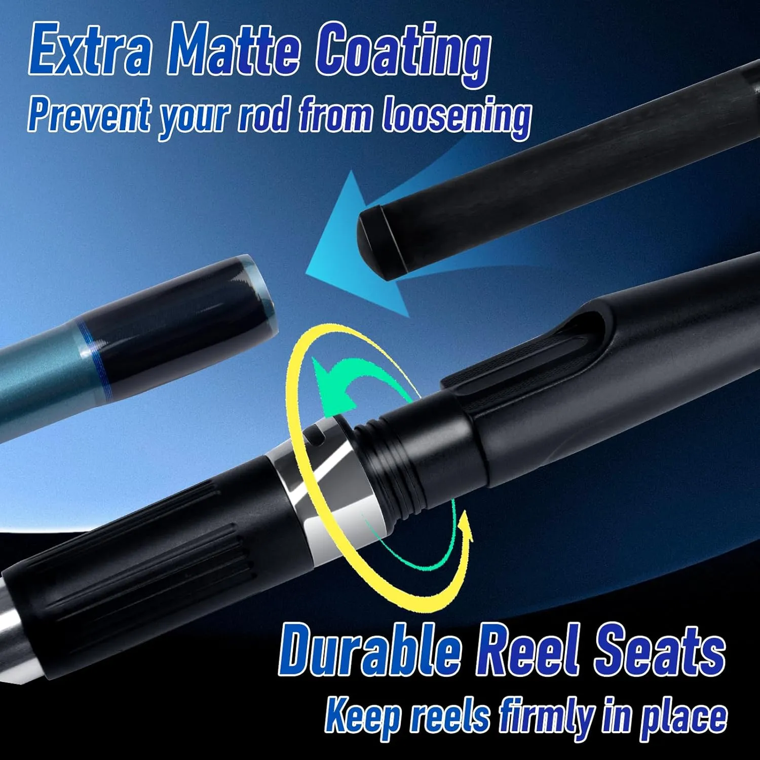 Dr.Fish Spinning Fishing Rod for Surf Fishing, 3 Section Carbon Fiber Stainless Steel Guide EVA Grip Surf Casting Saltwater Fishing Pole Beach Trolling